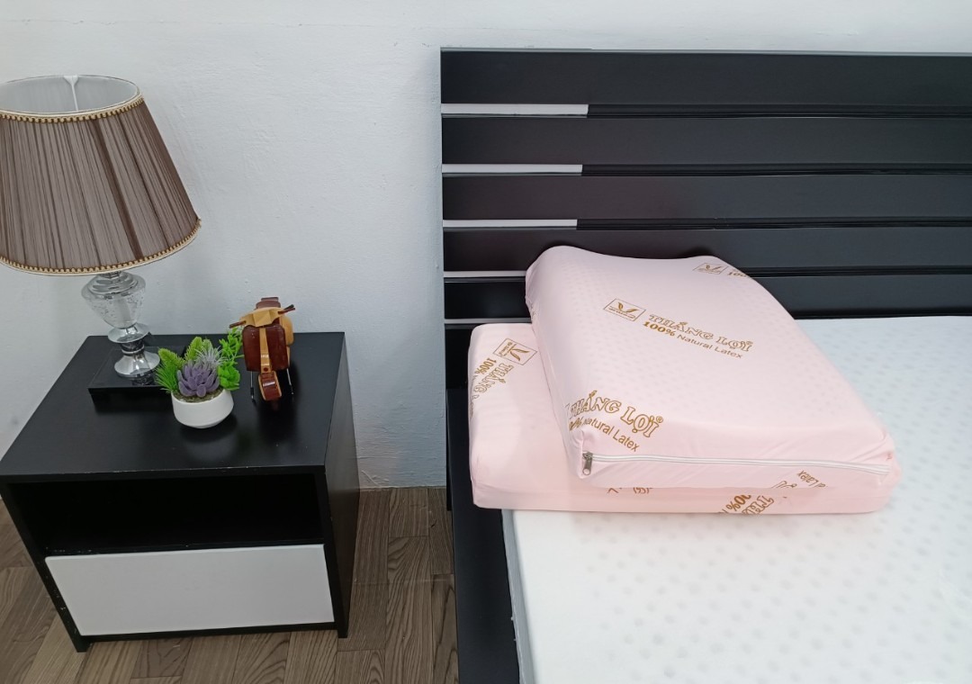 GỐI NẰM GỢN SÓNG CAO SU THIÊN NHIÊN