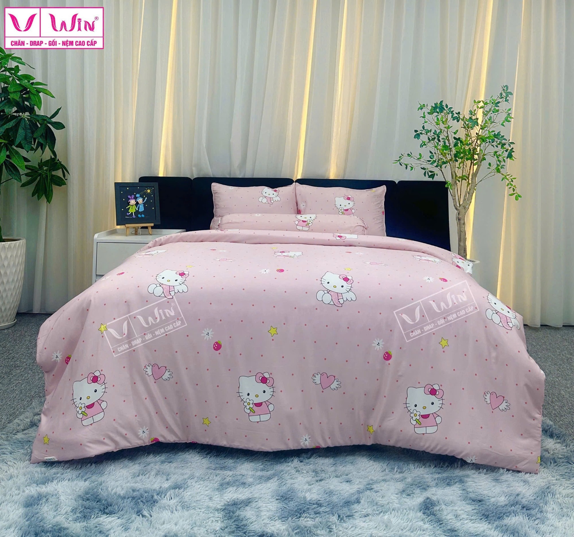 Bộ chăn ga Tencel cao cấp Thắng Lợi MSP826