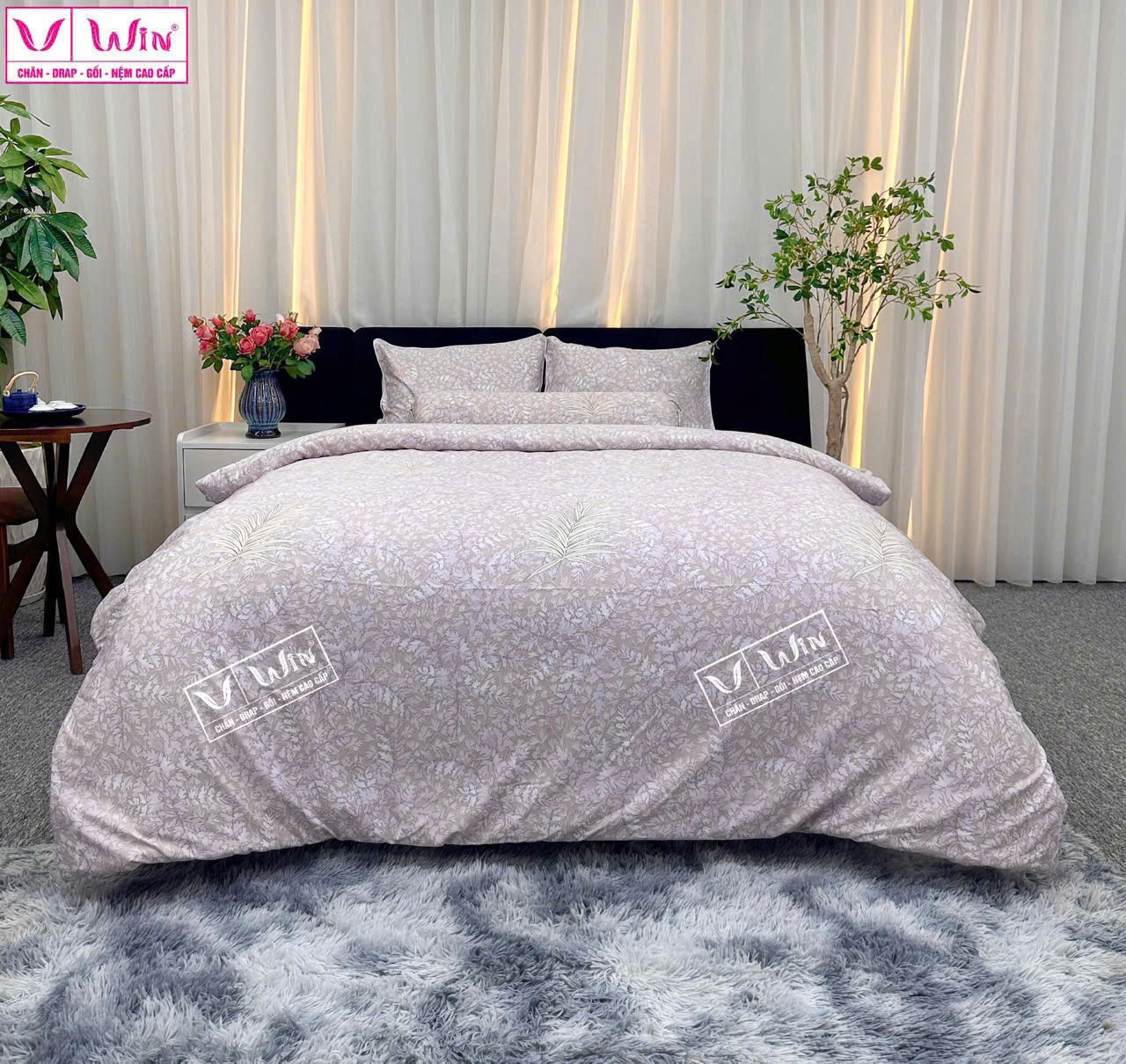 Bộ chăn ga Tencel cao cấp Thắng Lợi MSP823