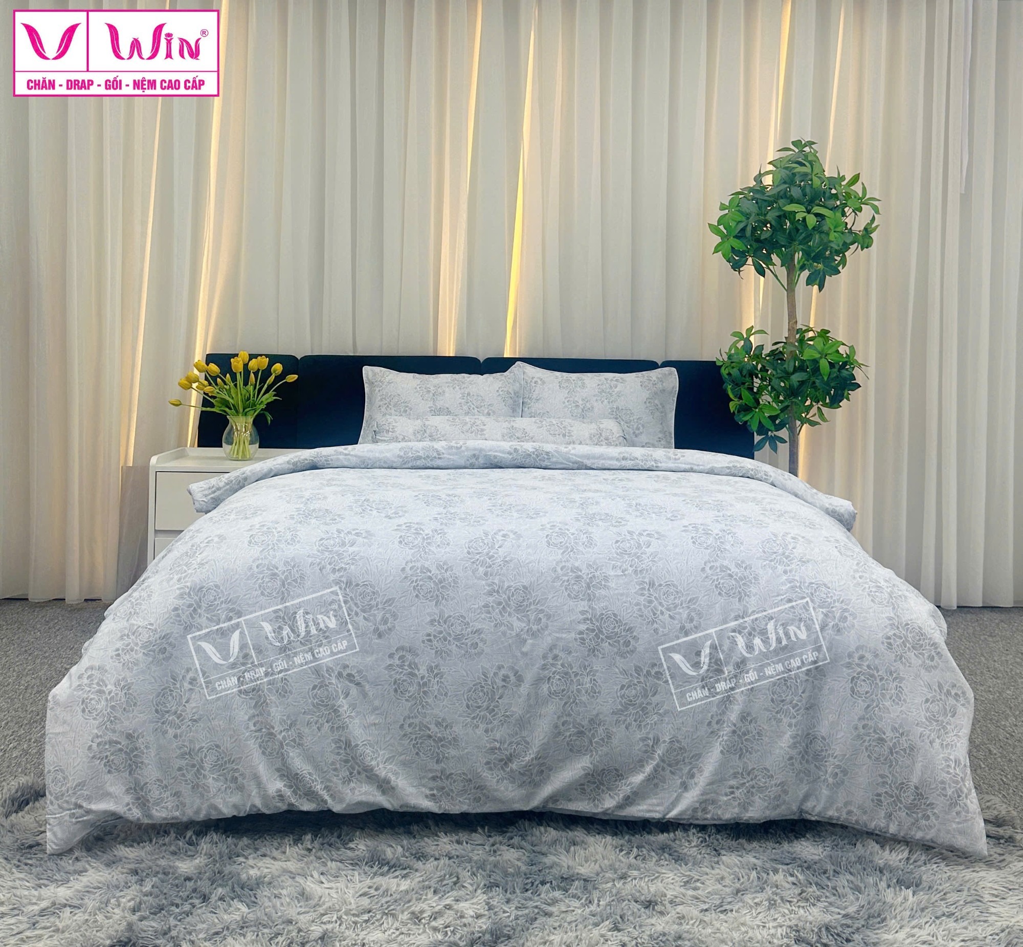 Bộ chăn ga Tencel cao cấp Thắng Lợi MSP835